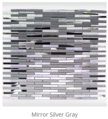 Mosaic Silver Grey Mini Strips